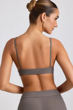 Oh Polly Women'S Clothing Sale - $65 And Under | Women'S Clothing Sale - $40 And Under^Ribbed Modal Triangle Bralette in Grey