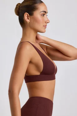 Oh Polly Women'S Clothing Sale - $65 And Under | Women'S Clothing Sale - $40 And Under^Ribbed Modal Triangle Bralette in Espresso