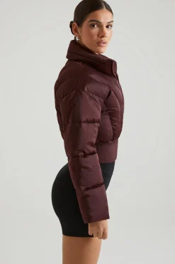 Oh Polly Outerwear | Fall Outfits^Ribbed Puffer Jacket in Brown