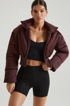 Oh Polly Outerwear | Fall Outfits^Ribbed Puffer Jacket in Brown