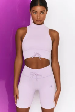 Oh Polly Women'S Clothing Sale - $65 And Under | Women'S Clothing Sale - $40 And Under^Ribbed Tie Front Cycling Shorts in Lilac