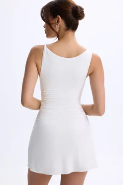 Oh Polly Skirts & Skorts | Elevated Essentials^Ruched A-Line Micro Mini Dress in White