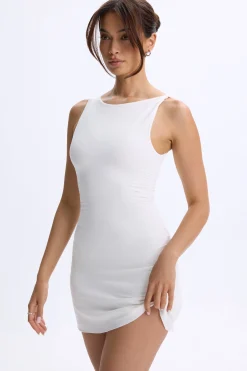 Oh Polly Skirts & Skorts | Elevated Essentials^Ruched A-Line Micro Mini Dress in White