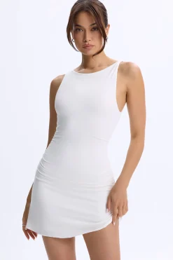 Oh Polly Skirts & Skorts | Elevated Essentials^Ruched A-Line Micro Mini Dress in White