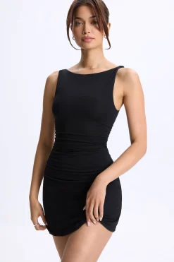 Oh Polly Skirts & Skorts | Elevated Essentials^Ruched A-Line Micro Mini Dress in Black