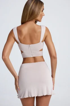 Oh Polly Women'S Clothing Sale - $65 And Under | Women'S Clothing Sale - $40 And Under^Ruched A-Line Mini Skirt in Sky Grey SkyGrey