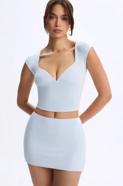 Oh Polly Women'S Clothing Sale - $65 And Under | Women'S Clothing Sale - $40 And Under^Ruched Cap-Sleeve Top in Dusty Blue DustyBlue