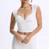 Oh Polly Women'S Clothing Sale - $65 And Under | Women'S Clothing Sale - $40 And Under^Ruched Cap-Sleeve Top in White