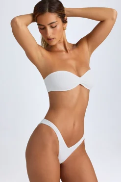 Oh Polly Bikini Sets | Bikini Bottoms^Ruched Cheeky Bikini Bottoms in White