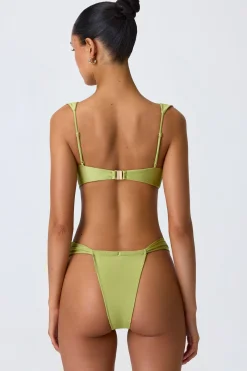 Oh Polly Bikini Sets | Bikini Bottoms^Ruched Cheeky Bikini Bottoms in Pear Green PearGreen