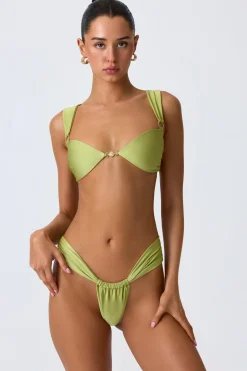 Oh Polly Bikini Sets | Bikini Bottoms^Ruched Cheeky Bikini Bottoms in Pear Green PearGreen
