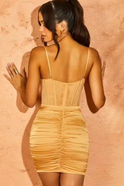 Oh Polly Women'S Clothing Sale - $65 And Under | Women'S Clothing Sale - $40 And Under^Ruched Corset Dress in Beige