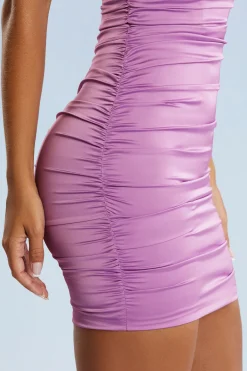 Oh Polly Women'S Clothing Sale - $65 And Under | Women'S Clothing Sale - $40 And Under^Ruched Cut Out Mini Dress in Purple