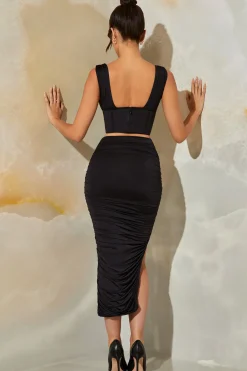 Oh Polly Women'S Clothing Sale - $65 And Under | Women'S Clothing Sale - $40 And Under^Ruched Maxi Skirt in Black
