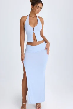 Oh Polly Skirts & Skorts | Bottoms^Ruched Maxi Skirt in Periwinkle Blue PeriwinkleBlue