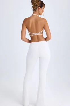 Oh Polly Bottoms | Co-Ords^Ruched Mid-Rise Trousers in White