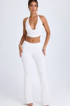 Oh Polly Bottoms | Co-Ords^Ruched Mid-Rise Trousers in White