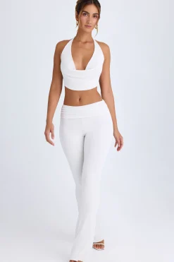 Oh Polly Bottoms | Co-Ords^Ruched Mid-Rise Trousers in White