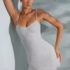 Oh Polly Women'S Clothing Sale - $40 And Under | Women'S Clothing Sale - $65 And Under^Ruched Neckline Mini Dress in Marled Grey MarledGrey