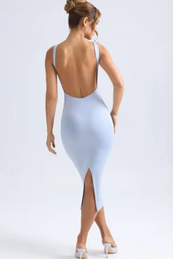 Oh Polly Wedding Guest | Graduation Dresses^Ruched Open-Back Midaxi Dress in Light Blue LightBlue