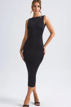 Oh Polly Wedding Guest | Graduation Dresses^Ruched Open-Back Midaxi Dress in Black