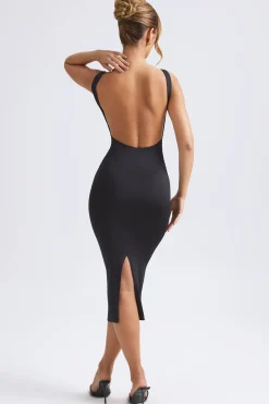 Oh Polly Wedding Guest | Graduation Dresses^Ruched Open-Back Midaxi Dress in Black