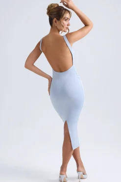 Oh Polly Wedding Guest | Graduation Dresses^Ruched Open-Back Midaxi Dress in Light Blue LightBlue
