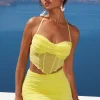 Oh Polly Women'S Clothing Sale - $65 And Under | Women'S Clothing Sale - $40 And Under^Ruffle Hem Mesh Mini Skirt in Lime