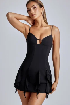 Oh Polly Women'S Clothing Sale - $65 And Under^Ruffle Mini Dress in Black