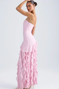 Oh Polly Wedding Guest | Homecoming Dresses^Ruffle-Trim Strapless Gown in Light Pink LightPink