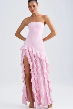 Oh Polly Wedding Guest | Homecoming Dresses^Ruffle-Trim Strapless Gown in Light Pink LightPink