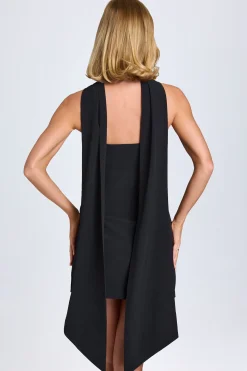 Oh Polly Party Dresses | Night Out^Scarf-Detail A-Line Mini Dress in Black