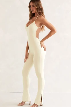 Oh Polly Jumpsuits & Unitards | Bride To Be^Scoop Neck Backless Jumpsuit in Ivory