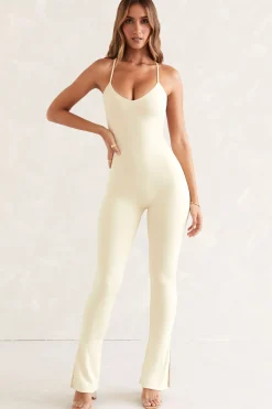 Oh Polly Jumpsuits & Unitards | Bride To Be^Scoop Neck Backless Jumpsuit in Ivory