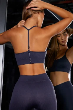 Oh Polly Matching Sets | Sports Bras^Scoop Neck Halter Sports Bra in Navy