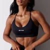 Oh Polly Matching Sets | Sports Bras^Scoop Neck Multi Strap Sports Bra in Black