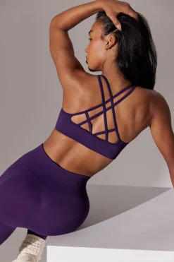 Oh Polly Women'S Clothing Sale - $40 And Under | Matching Sets^Scoop Neck Multi Strap Sports Bra in Purple