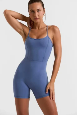 Oh Polly Women'S Clothing Sale - $65 And Under | Women'S Clothing Sale - $40 And Under^Scoop Neckline Open Back Unitard in Slate Blue SlateBlue