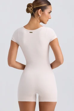 Oh Polly Unitards | Jumpsuits & Unitards^Scoop-Neck Unitard in Washed Cream WashedCream