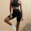 Oh Polly Matching Sets | Shorts^Seamless High Waist Biker Shorts in Black