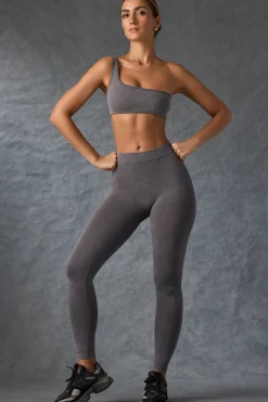 Oh Polly Matching Sets | Leggings^Seamless Rib Leggings in Washed Charcoal WashedCharcoal