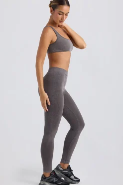 Oh Polly Matching Sets | Leggings^Seamless Rib Leggings in Washed Charcoal WashedCharcoal