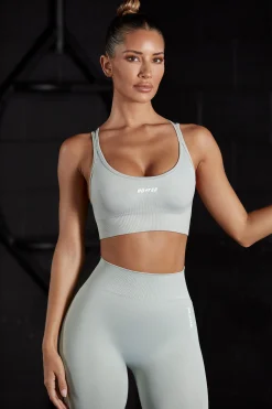 Oh Polly Matching Sets | Sports Bras^Seamless Strappy Sports Bra in Grey