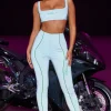 Oh Polly Women'S Clothing Sale - $65 And Under | Women'S Clothing Sale - $40 And Under^Self Reflection Reflective High Waisted Leggings in Grey and Neon Lime