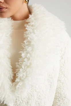 Oh Polly Outerwear | Fall Outfits^Shearling Coat with Large Front Pockets in Cream