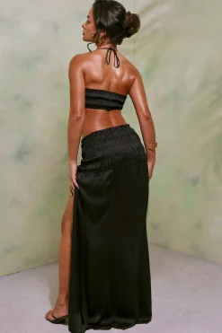 Oh Polly Women'S Clothing Sale - $65 And Under | Women'S Clothing Sale - $40 And Under^Shirred Halter Neck Crop Top in Black