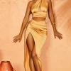 Oh Polly Women'S Clothing Sale - $65 And Under | Women'S Clothing Sale - $40 And Under^Side Split Maxi Skirt in Beige