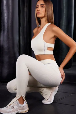 Oh Polly Matching Sets | Tops^Single Strap Caged Back Crop Top in Ivory
