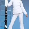Oh Polly Coats^Ski Jacket with Detachable Sleeves in White