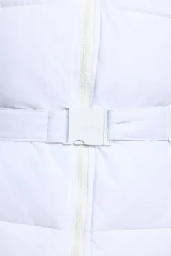 Oh Polly Coats^Ski Jacket with Detachable Sleeves in White